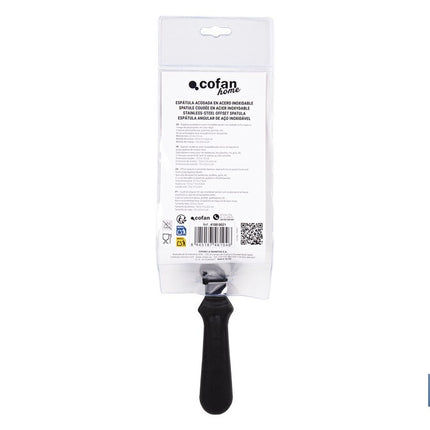 Espátula acodada de acero inoxidable | Perfecta para barbacoas, parrillas y planchas | Mango resistente y ergonómico