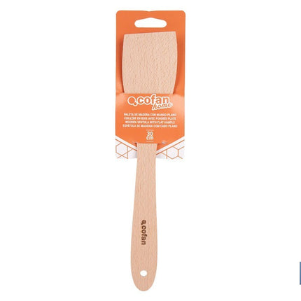 Paleta de madera de haya sin ranuras | Longitud: 30 cm | Ideal para remover y mezclar