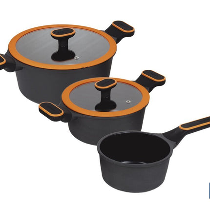 Batería de Cocina Full Induction | 3 Piezas | Aluminio Fundido
