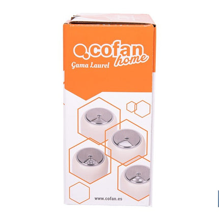 Set de salero y pimentero | Frascos de vidrio borosilicato | Soporte incluido | Tapas de color beige | Juego de 2 piezas | Capacidad: 120 ml