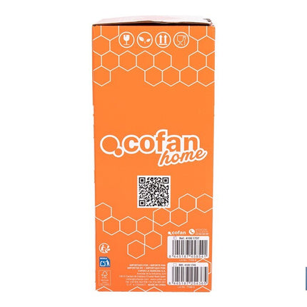 Bote de cocina de vidrio borosilicato | Tapa beige | Cierre a presión | Capacidad: 1,3 litros | Almacenaje de alimentos | Medidas: Ø10 x 23 cm