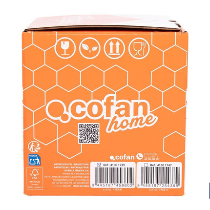 Bote de cocina de vidrio borosilicato | Tapa beige | Cierre a presión | Capacidad: 400 ml | Almacenaje de alimentos | Medidas: Ø10 x 9,6 cm