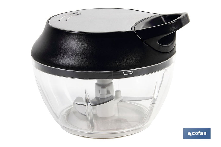 Picadora Manual de alimentos | Incluye Tapa y Accesorio Batidor | Capacidad 500 ml
