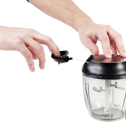 Picadora Manual de alimentos | Incluye Tapa y Accesorio Batidor | Capacidad 900 ml