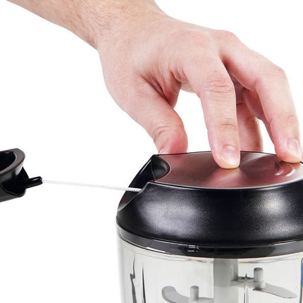 Picadora Manual de alimentos | Incluye Tapa y Accesorio Batidor | Capacidad 900 ml
