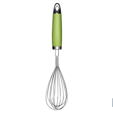 Batidor manual de Varillas Modelo Sena | Acero Inox con mango ABS | Color Verde | Medida 28,5 cm