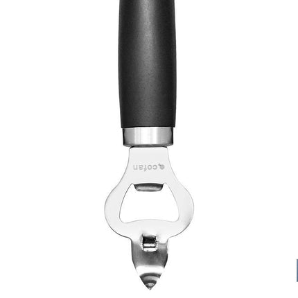 Abridor de Botellas Modelo Sena | Fabricado en Acero Inox con Mango ABS | Color Negro | Medida 18,5 cm