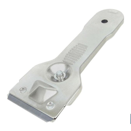 Rasqueta de Vitrocerámica Modelo Sena | Incluye 5 cuchillas | Acero Inox y Niquel | Medidas 13,5 x 4,5 cm