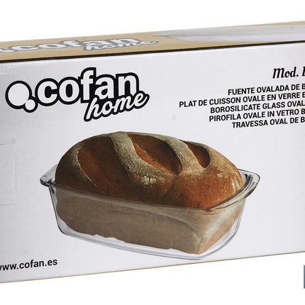 Fuente ovalada de borosilicato Modelo Baritina I Capacidad 1800 ml I Peso 800 gramos