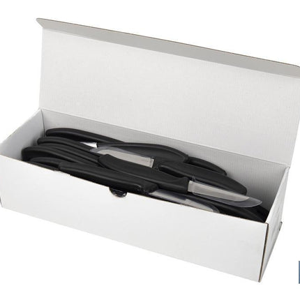Cuchillo de Recolección pico pato | Pack de 50 Unidades | Medida de la hoja 6,5 cm | Mango de Color negro