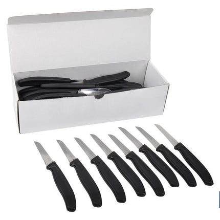 Cuchillo de Recolección pico pato | Pack de 50 Unidades | Medida de la hoja 6,5 cm | Mango de Color negro