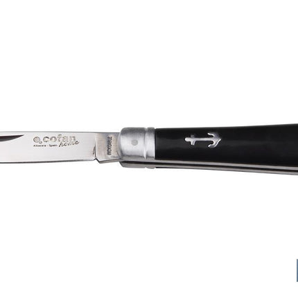 Navaja marinera | Medida de 8 cm de hoja | Punta de espada | Hoja de Acero Inox | Mango de Polioximetileno | Color Negro