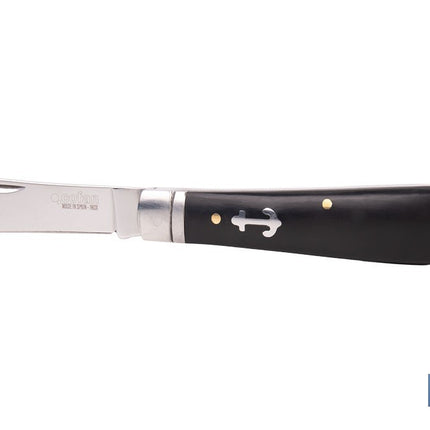 Navaja marinera | Medida de 8 cm de hoja | Pico de Loro | Hoja de Acero Inox | Mango de Polioximetileno | Color Negro