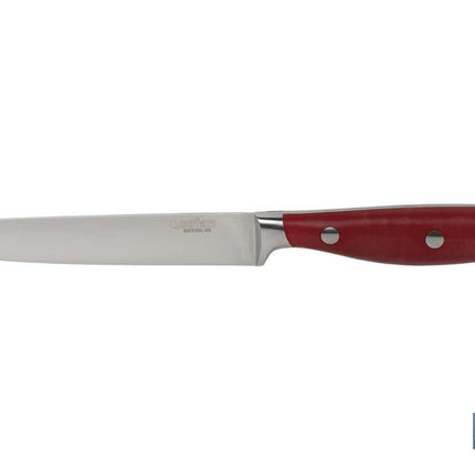 Cuchillo de Verduras con forjado francés | En Color Rojo | Medida de la hoja de 13 cm