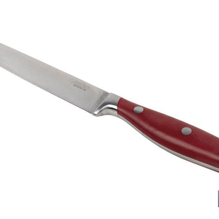 Cuchillo de Verduras con forjado francés | En Color Rojo | Medida de la hoja de 13 cm
