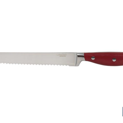 Cuchillo Panero con forjado francés | En Color Rojo | Medida de la hoja de 21 cm
