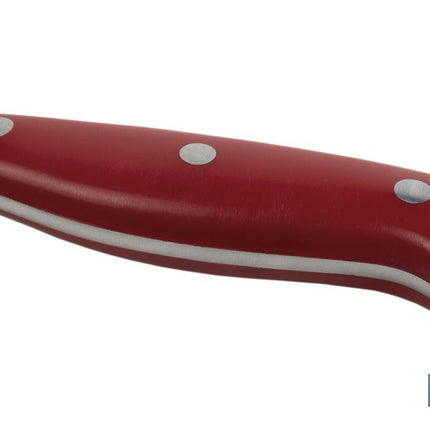 Cuchillo Jamonero y Salmonero con forjado francés | En Color Rojo | Medida de la hoja de 25 cm