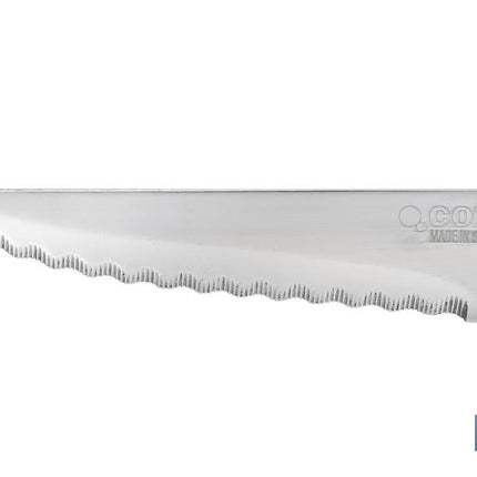Pack de 3 Cuchillos Chuleteros | Hoja microdentada de 10 cm | Mango con efecto madera de Nogal