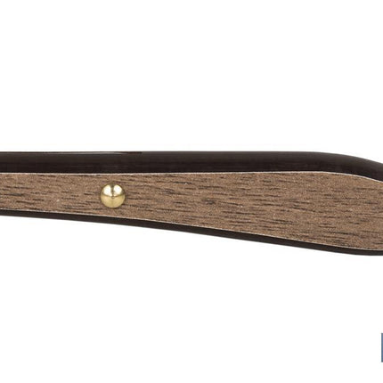 Pack de 3 Cuchillos Chuleteros | Hoja Filo Recto de 10 cm | Mango con efecto madera de Nogal