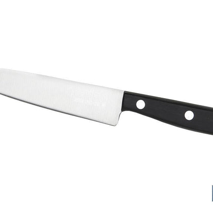 Cuchillo verduras | Modelo Saffron | Medida de 15 cm | Hoja de Acero Inox | Mango de Polioximetileno | Color Negro