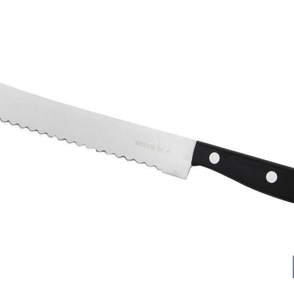 Cuchillo Panero | Modelo Saffron | Medida de 20 cm | Hoja de Acero Inox | Mango de Polioximetileno | Color Negro
