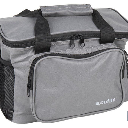 Nevera portátil porta alimentos | Bolsa isotérmica | Correa ajustable | Color: gris oscuro | Medidas: 35 x 23 x 24 cm
