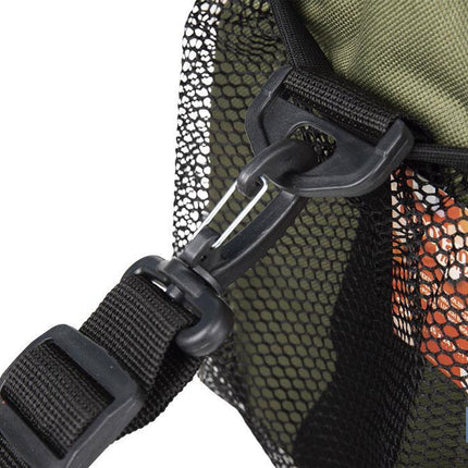 Nevera portátil porta alimentos | Bolsa isotérmica con correa ajustable | Color: verde y beige | Medidas: 35 x 25 x 27,5 cm