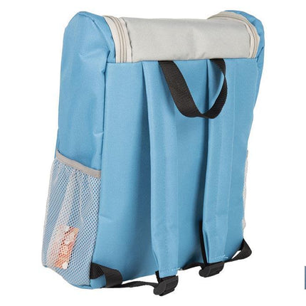 Mochila nevera isotérmica | Mochila de refrigeración | Capacidad: 10 litros | Color: Azul y gris | Medidas: 28 x 12,5 x 37 cm