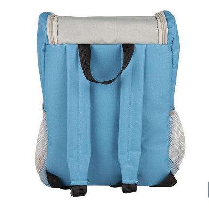 Mochila nevera isotérmica | Mochila de refrigeración | Capacidad: 10 litros | Color: Azul y gris | Medidas: 28 x 12,5 x 37 cm