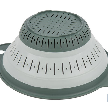 Escurridor plegable con asas y capacidad para 1,8 litros | Color: verde | Ahorro de espacio | Ideal para frutas, verduras y pasta