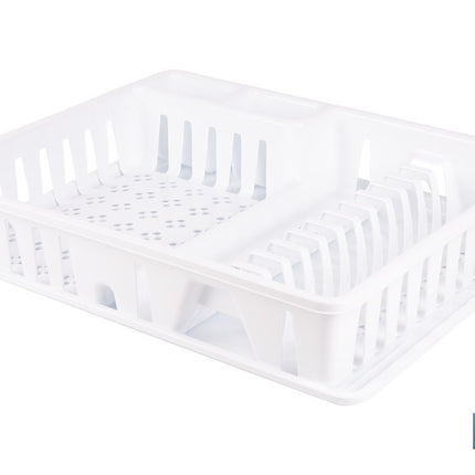 Escurreplatos blanco con bandeja | Gran capacidad para un secado ordenado cm