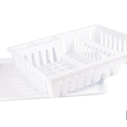 Escurreplatos blanco con bandeja | Gran capacidad para un secado ordenado cm