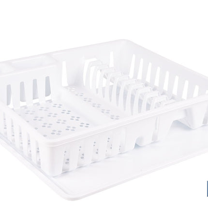 Escurreplatos blanco con bandeja | Gran capacidad para un secado ordenado cm