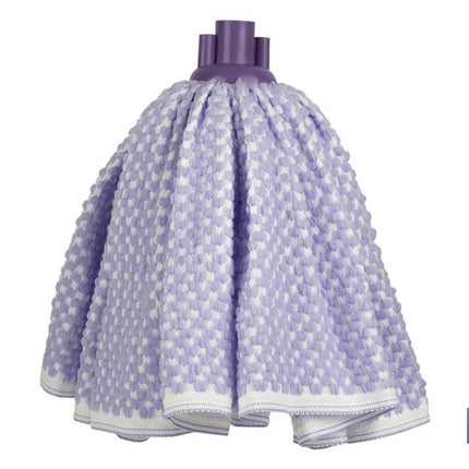 Fregona de Suelo | 100 % Microfibra | Blanca y morada