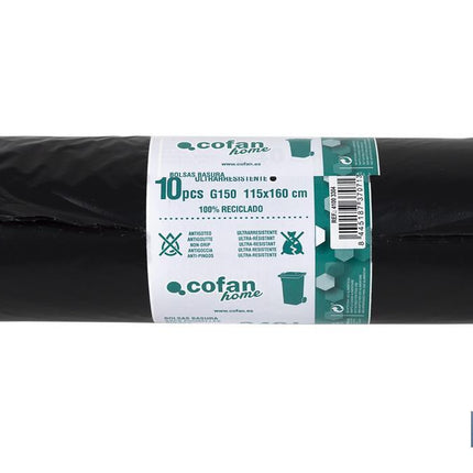 Bolsas de Basura Negras | Medida: 115 x 160 cm | 10 unidades con capacidad de 240 litros