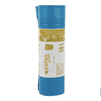 Bolsas de basura perfumadas con autocierre en color azul | Medidas de 70 x 70 cm y galga de 120