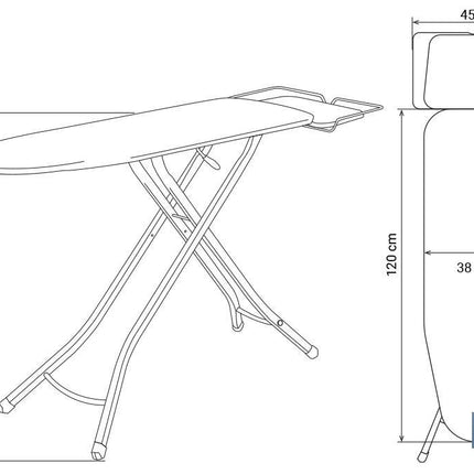 Tabla Planchar Cesena 120 x 38 cm (Mod 1)