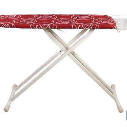 Tabla de planchar en color rojo con flores blancas | Medida plegada: 161 cm x 44,5 cm x 10 cm