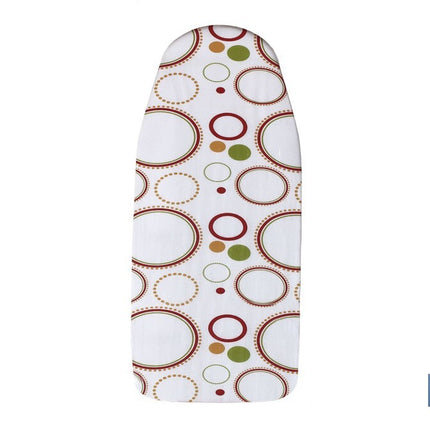 Funda para tabla de planchar acolchada | Material: algodón y muletón | Medidas 140 x 60 cm | Estampado de círculos de colores