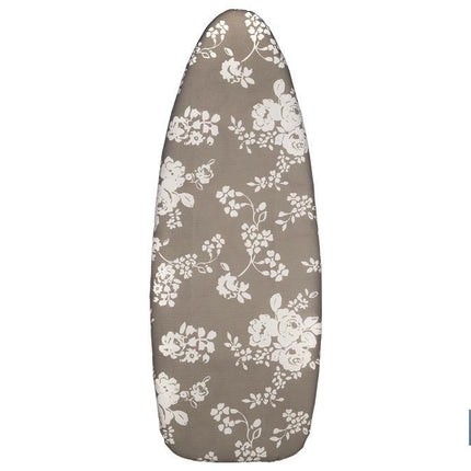 Funda para Tabla de Planchar Acolchada de Algodón | Medidas: 140 x 60 cm | Estampado Gris con Flores