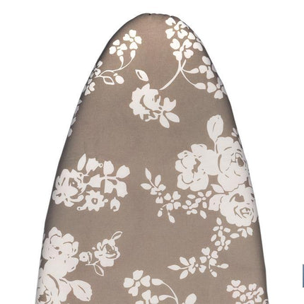Funda para Tabla de Planchar Acolchada de Algodón | Medidas: 140 x 60 cm | Estampado Gris con Flores