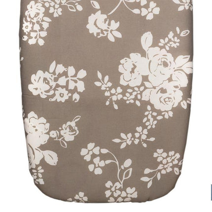 Funda para Tabla de Planchar Acolchada de Algodón | Medidas: 140 x 60 cm | Estampado Gris con Flores