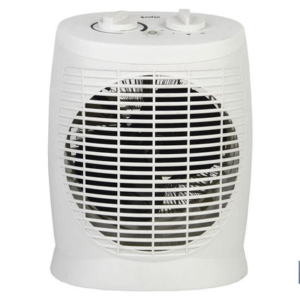 Termo ventilador Eléctrico | Modelo Estonia | Doble Función de Calor 1000 - 2000 W | Termostato Regulable