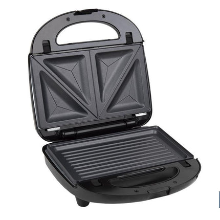 Sandwichera multiusos | Placas intercambiables para grill, gofres y sándwiches | Revestimiento antiadherente | Potencia: 750 W