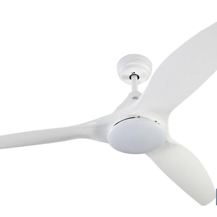 Ventilador de techo blanco con 3 aspas y luz led | Motor DC (bajo consumo) y potencia de 55 W