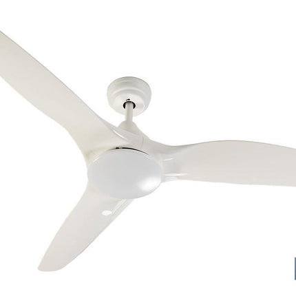 Ventilador de techo blanco con 3 aspas y luz led | Motor DC (bajo consumo) y potencia de 55 W