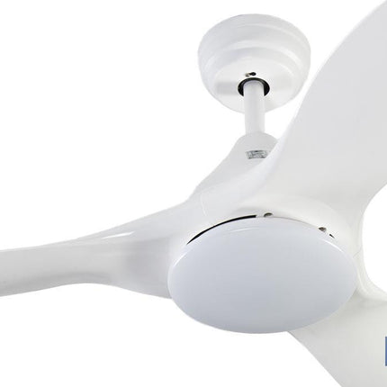 Ventilador de techo blanco con 3 aspas y luz led | Motor DC (bajo consumo) y potencia de 55 W
