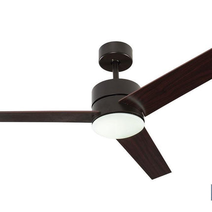 Ventilador de techo en madera con 3 aspas y luz led | Motor DC (bajo consumo) y potencia de 55 W