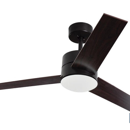 Ventilador de techo en madera con 3 aspas y luz led | Motor DC (bajo consumo) y potencia de 55 W