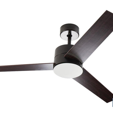Ventilador de techo en madera con 3 aspas y luz led | Motor DC (bajo consumo) y potencia de 55 W
